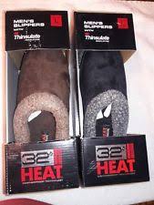 mens 32 degree heat thinsulate clog slipper black size m 8 9