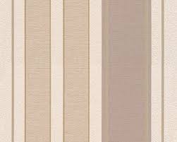 Streifentapete Mit Metallic Effekt Und Strukturmuster Beige Braun Silber Gestreifte Tapete Tapeten Tapetenmuster