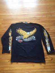 Vintage Harley Davidson Motorcycle Screamin Eagle Flame Sleeve Cleveland Ohio Long Sleeve Shirt Vintage Harley Davidson Shirt Vintage Harley Davidson Motorcycles Vintage Harley