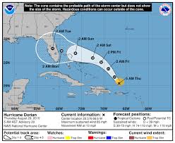 Hurricane Dorian Update Path Map As Florida State Of