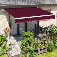 3 5 X 2 5m Manual Awning Garden Patio Shelter Sun Shade Retractable Greenbay Ebay