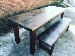 Rustic Farmhouse Table Set Farmhouse Table With Bench 7ft Farmhouse Table Espresso Rustic Farmhouse Table Farmhouse Table Setting Farmhouse Table With Bench