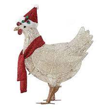 Gemmy Lighted Chicken With Shimmer Scarf 117996 At Tractor Supply Co Christmas Farm Gemmy Holiday Decor