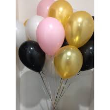 Pink Black And Gold Balloon Arch Gold White Black And Light Pink Helium Balloons Light Pink Party Light Pink Party Decorations Black Balloons