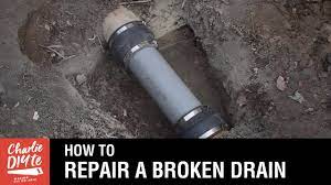 Put a thick rope to the lart you have just cut and close the. How To Repair A Broken Clay Drainage Pipe Youtube