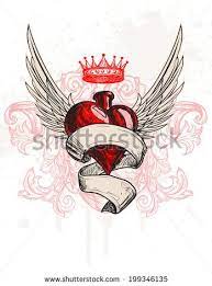 Heart Scroll Tattoo Free Vector Download 5 434 Files For Commercial Use Format Ai Eps Cdr Svg Ve Sacred Heart Tattoos Heart Hands Drawing Scroll Tattoos