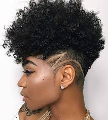 The strip of hair stops a few inches above the neckline but long hair continues the arc. 50 Short Hairstyles For Black Women Stayglam Natural Hair Styles Short Natural Hair Styles Tapered Natural Hair
