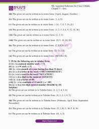 Ml Aggarwal Solutions For Class 6 Chapter 5 Sets Download Free Pdf