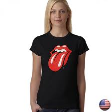 Details About Rolling Stones Classic Tongue Official Bravado Women Junior Fit Black T Shirt Xl