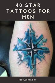 Blue ink galaxy star tattoo on shoulder. Top 43 Best Star Tattoo Ideas 2021 Inspiration Guide Nautical Star Tattoos Star Tattoos For Men Star Tattoos