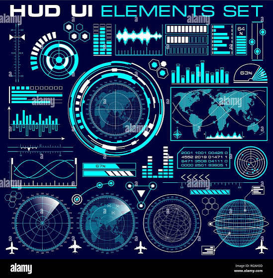 Set of futuristic graphic user interface HUD Stock Vector Image & Art -  Alamy