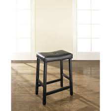 24 h dark brown contoured counter stool mahogany hardwood saddle style rustic. Black 24 Inch Upholstered Saddle Seat Bar Stools Set Of 2