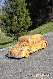 Volkswagen Kafer Material Fichte Motorsage Holz Carving Beetle Chainsaw Schnitzen Motorsage Motors Schnitzen Kettensagenschnitzen Volkswagen Kafer