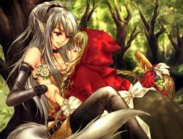 Little red riding hood and the wolf. Animal Ears Big Bad Wolf Flowers Food Little Red Riding Hood Red Eyes Red Riding Hood Sakura Shio Tail Yuri Wallpapers Hd Desktop And Mobile Backgrounds