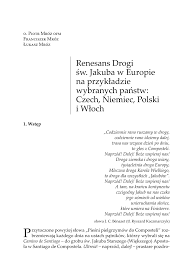 Nowe historie, inspirowane prawdziwymi wydarzeniami. Pdf Renesans Drogi Sw Jakuba W Europie Na Przykladzie Wybranych Panstw Czech Niemiec Polski I Wloch