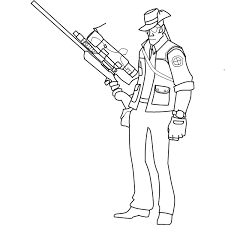 Tf2 Sniper Lineart Unfinished By Ripperroo1 On Deviantart They should make a sniper rifle that can only do damage with scoped headshots. tf2 sniper lineart unfinished by