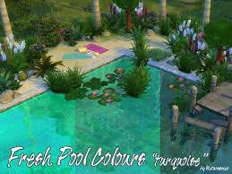 Akisima Sims Blog Fresh Pool Colours Turquoise Sims 4 Downloads Sims 4 Sims Pool Colors