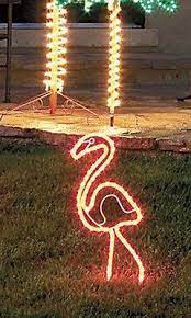 Flamingo 24 Inch Tropical Lighted Pink Flamingo Light Outdoor Yard Art Flamingo Lights Outdoor Christmas Light Displays Outdoor Holiday Decor