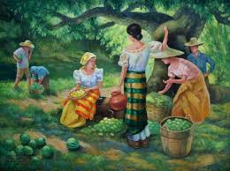 Studying Amorsolo Under The Mango Tree Vicente Collado Jr Mango Tree Art Figure Painting