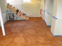 A concern when it comes to ceramic tile is that it lacks insulation. Stain On Concrete Basement Floor Fort Wayne In Nick Dancer Concrete 3 Painted Concrete Floors Basement Flooring Options Flooring Cost