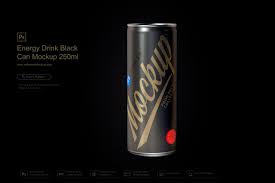 Download Energy Drink Black Can Mockup 250ml 224699 Mockups Design Bundles
