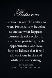 Patience Is Not The Ability To Wait Patience Quotes Ending Quotes Having Faith Quotes