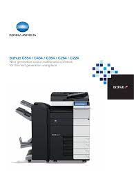 14 149 kb operation system: Brochure Konica Minolta Bizhub C554 C454 C364 C284 C224 Pdf Image Scanner Fax