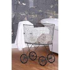 metal vintage laundry basket with wheels 3r studios vintage laundry metal laundry basket laundry basket