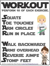 Star Wars Prints Star Wars Gifts 2019 Star Wars Classroom Star Wars Workout Exercise For Kids