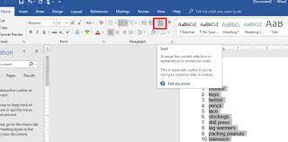 They contain medical terms organized in alphabetical order, with meanings for parts and full terms. How To Sort Alphabetically In Word