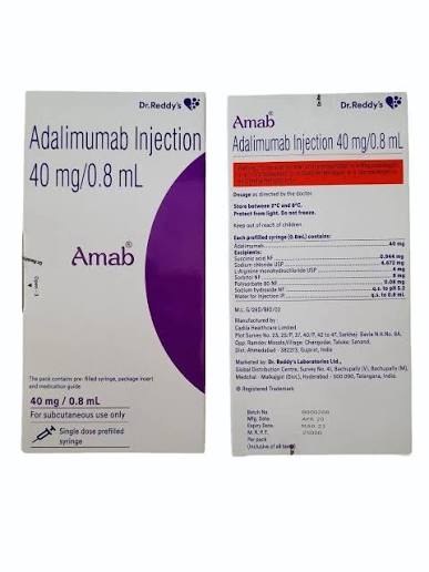 Adalimumab 40mg Injection, 40 mg / 0.8 ml at ₹ 3000/box in Ahmedabad | ID: 2853382532248