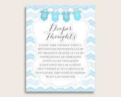 Make your baby shower a memorable one with best baby shower centerpieces. Chevron Baby Shower Diaper Thoughts Printable Boy Blue White Late Nig Studio 118