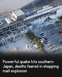 A 7.1-magnitude earthquake hit Japan's southern ​Kumamoto prefecture on Tuesday, knocking out power to thousands of homes, rupturing roads and leaving some trapped and others presumed dead inside a partially ‌collapsed shopping