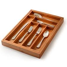 Large selection · cabinet accessories · kitchen faucets Bambusi Expandable Kitchen Drawer Organizer Premium Bamboo 8 Slots Utensil Silverware Drawer Dividers Wooden Holder Cutlery Tray For Flatware Knives Bedroom Bathroom Office Organization Pricepulse