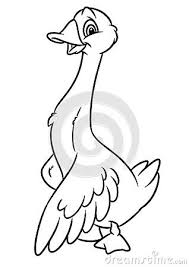 Funny Goose Animal Character Cartoon Illustration Isolated Image Coloring Page Cartoon Cat Drawing Cartoon Illustration Coloring Pages