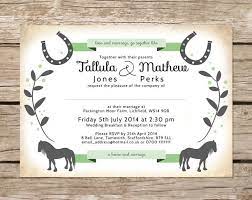 Horse Themed Wedding Invitations Bridal Shower Too Themed Wedding Invitations Horseshoe Wedding Invitations Custom Wedding Stationery