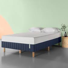 Amazon Com Zinus Quick Snap Standing Mattress Foundation Platform Bed No Box Spring Needed Navy King Kitchen Dini Mattress Foundations Platform Bed Bed
