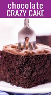 This Chocolate Cake Recipe Doesn T Use Any Milk Eggs Or Butter It Only Uses Pantry Ingredients Chocola In 2020 Crazy Cakes Crazy Cake Recipes Chocolate Cake Recipe