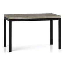 Vidaxl dining table sleek concrete gray 47.2 chipboard home kitchen dinner Parsons Concrete Top Dark Steel Base Dining Tables Crate And Barrel