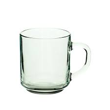 Most coffee mugs have handles that are way too small. Clear Glass Coffee Mug With Protruding Colored Base Thick Handle And Smooth Rim 10 Oz Custom Spr Clear Glass Coffee Mugs Glass Coffee Mugs Custom Glassware