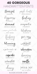 If you need a huge upgrade to your font library, here are 30 awesome collection of free fonts 2020 that would certainly help with that. 40 Gorgeous Handwritten Script Fonts Blog Blossom In 2020 Handwritten Script Font Blog Font Script Fonts