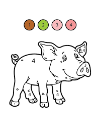 Pink is a color beloved by many. Free Printable Color By Number Coloring Pages For Preschool Kids