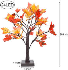 (set of 3 as shown) are unique stoneware pieces that are ideal for home decor purposes, tree ornaments, or gift giving. Buy Artificial Fall Lighted Maple Tree 24 Led Thanksgiving Decorations Table Lights Battery Operated For Wedding Party Gifts Indoor Outdoor Autumn Harvest Home Decor Online In Turkey B07ysfb2xf