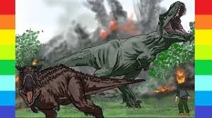 Jurassic world feeding frenzy indominus rex. Jurassic World Trex Carnotaurus Dinosaur Drawing And Coloring Coloring Pages Download Youtube
