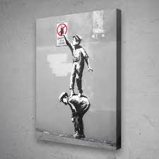One of the most recognizable art pieces of all time meets banksy, the most recognized graffiti artist ever in this wall decals. Banksy Graffiti