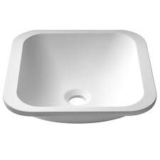 solid surface bathroom sink in matte white