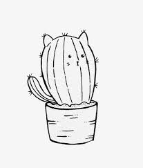 Drawing cactus black and white. ÙƒØ±ØªÙˆÙ† Ø§Ù„ØµØ¨Ø§Ø± Black And White Doodle Cactus Images Cactus Cartoon
