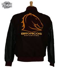 Brisbane Broncos Nrl Wool Body And Leather Sleeves Embroidered Varsity Jacket Back By Team Varsity Jackets Www Facebook Co Brisbane Broncos Leather Sleeve Nrl