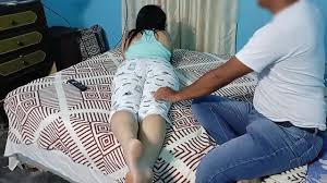 I get back from the gym and I teach her some new exercises and the very  horny one let her dick stick up her ass until I came inside, they almost  caught