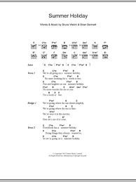 Summer Holiday By Cliff Richard Guitar Chords Lyrics Guitar Instructor
